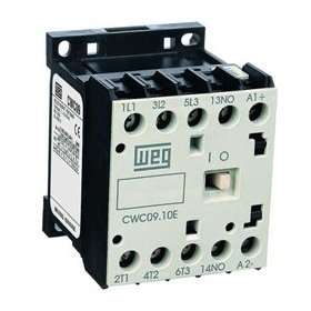 WEG Contactor, Mini, 9A, 3 Pole, 120VAC coil, 1 NO Contact:  