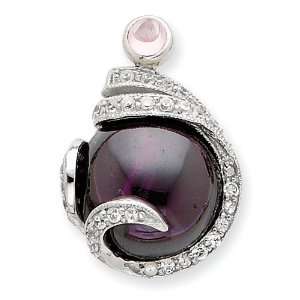  Sterling Silver CZ Pendant: Vishal Jewelry: Jewelry