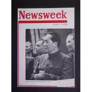 Mao Tse tung September 11 1950 Newsweek Magazine Professionally Matted 