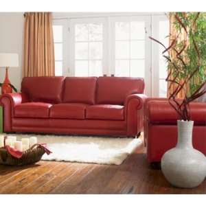  Brescia Leather Loveseat: Home & Kitchen