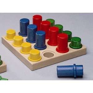  NIC Wooden Toys   Cubio Largel Plug Board: Toys & Games