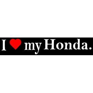  I Love my Honda Sticker (Decal)   9 Automotive