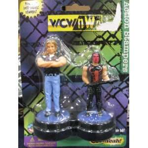   : WCW Action Stampers Sting & Nash by Time Warner 1998: Toys & Games