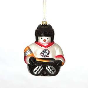     Buffalo Sabres NHL Glass Snowman Ornament (5.5) Everything Else