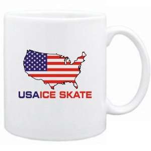  New  Usa Ice Skate / Map  Mug Sports