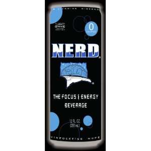 NERD The Focus and Energy Beverage 24/12oz Cans Zero Cal  