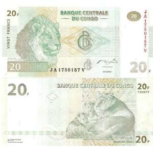 CONGO (2003)   20 FRANCS BANKNOTE 