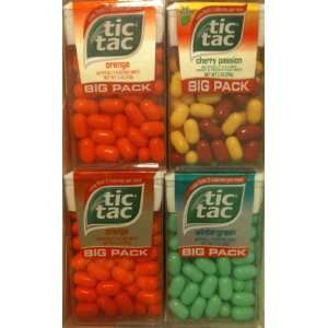 Tic Tac Big Pack. 12ct 1oz Units. 6 Orange Flavor, 3 Passion Fruit 