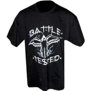  Battle Tested Black Angel T Shirt (Size=M): Sports 