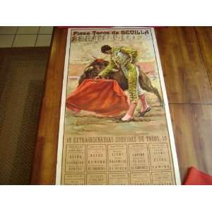  Original Vintage Poster, Plaza Toros De Sevilla 