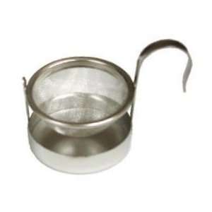   Chrome Tea Strainer with Tray Stand by Hoos 2 Inch
