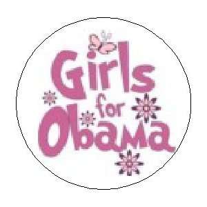  Girls for Barack Obama Pinback Button Pin 