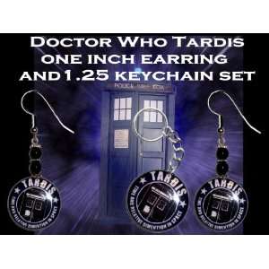  Doctor Who 1 Keychain & Earrings Set: Everything Else