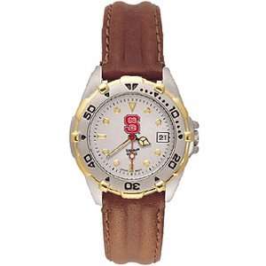 North Carolina State Wolfpack Ladies All Star Leather Watch/Stainless 