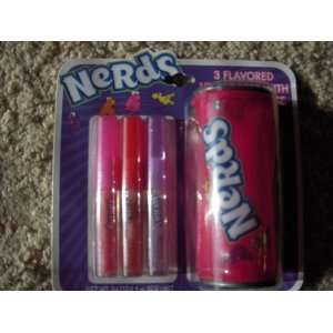  Nerds 3 Pack Lip Gloss with Carrying Case Beauty
