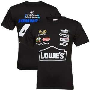   Jimmie Johnson Sponsors T Shirt   Black (Small): Sports & Outdoors