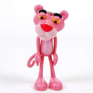  Pink Panther Figure Plastic Toy Doll Keychain Pink Sports 
