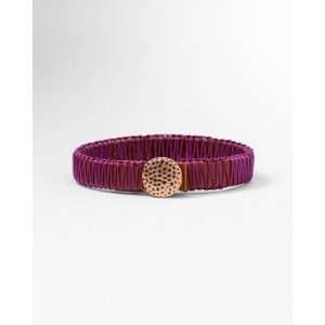  Coldwater Creek Stitched leather Purple bracelet: Jewelry