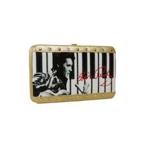   : Elvis Presley Flat Wallet  Piano Keys/ Gold Color: Everything Else