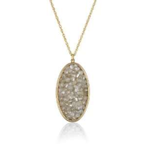 Liz Palacios Lunas Oval Moonlight Rock Crystal Necklace 