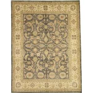  90 x 1110 Brown Hand Knotted Wool Ziegler Rug: Home 