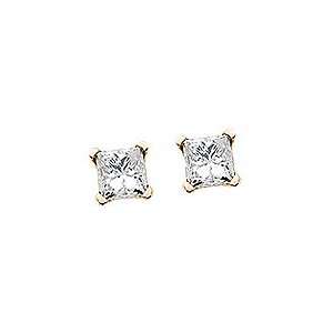  14kt. Yellow Gold, 1 ct. tw. Diamond Solitaire Earrings 