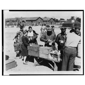  15th Air Force receiving doughnuts and milk, Italy,WWII 