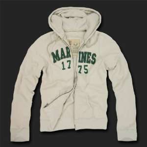  MARINES 1775 KHAKI LINED MILITARY FLEECE PULLOVER HOODIES 