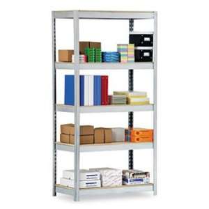   Shelving, 5 Shelves, 36w x 18d x 72h, Silver