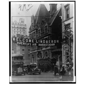  59th & 5th Ave. NYC,Double Decker Bus,Lindbergh,1927: Home 