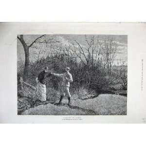  1876 Short Cut Country Man Woman Romance Ashton Print 