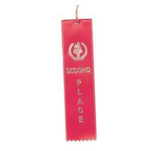 Award Ribbons Second Place Red (Pack of 50):  Sports 