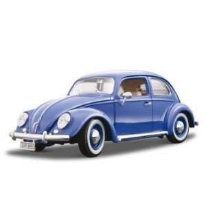  1955 Volkswagen Beetle Kafer Diecast Model Blue 1/18: Toys 