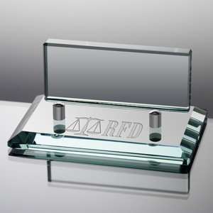   Jade Glass Business Card Holder for Lawyers: Office Products