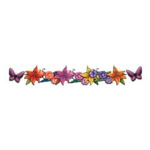  Butterfly Flowers Arm Band Temporary Tattoo 1x6 Jewelry