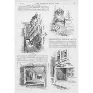  Sketches In Nthe Temple London 1888 Antique Print: Home 