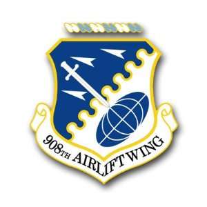  US Air Force 908th Airlift Wing Decal Sticker 5.5 