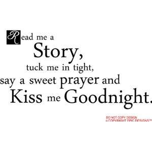   say a sweet prayer and kiss me goodnight cute nursery wall quotes