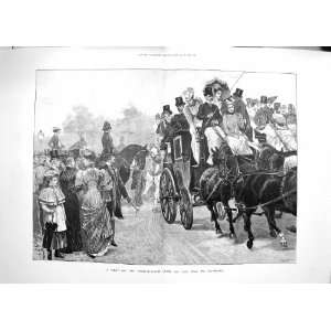  1892 MEET FOUR IN HAND CLUB HORSES COACH RICHMOND