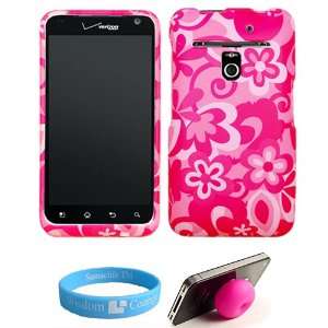  Pink Tropical Flower Design Front and Back Snap On Hard Shell 