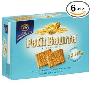 Kras Biscuits, Petit Beurre, Biscuit With Butter, 1.05 lb Boxe, (Pack 