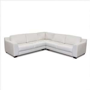  Diamond Sofa ZENSQ3PCARMSECTW Zen 3 Piece Leather Sectional 