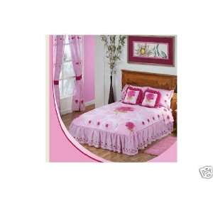  Rosy Pink Rose Bedspread Bedding Sheet Set Queen: Home 