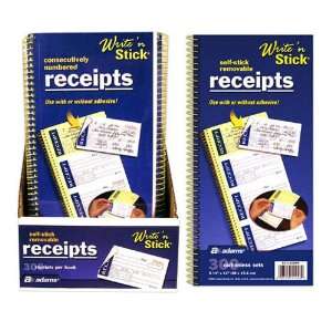  Write n Stick Receipt Books   3/200 ct.