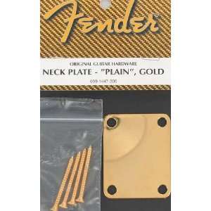  Fender 4 Screw Neck Plate Gold: Musical Instruments