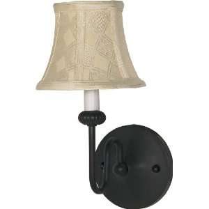  Nuvo 60/158 One Light Sconce with Ecru Shade, Textured 