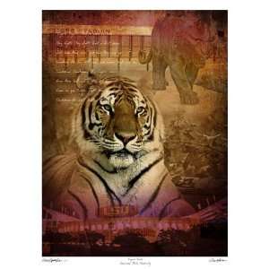  LSU Tigers Artwork Pregame Salute 18x24 Unframed Print 