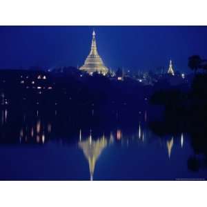 The Almost 300 Foot Golden Stupa of Shwedagon Paya, Yangon, Yangon 