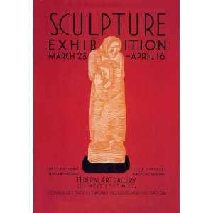  Sculpture Exhibition WPA Federal Art Project 24X36 Giclee 