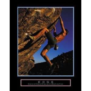  Edge   Rock Climber Poster Print